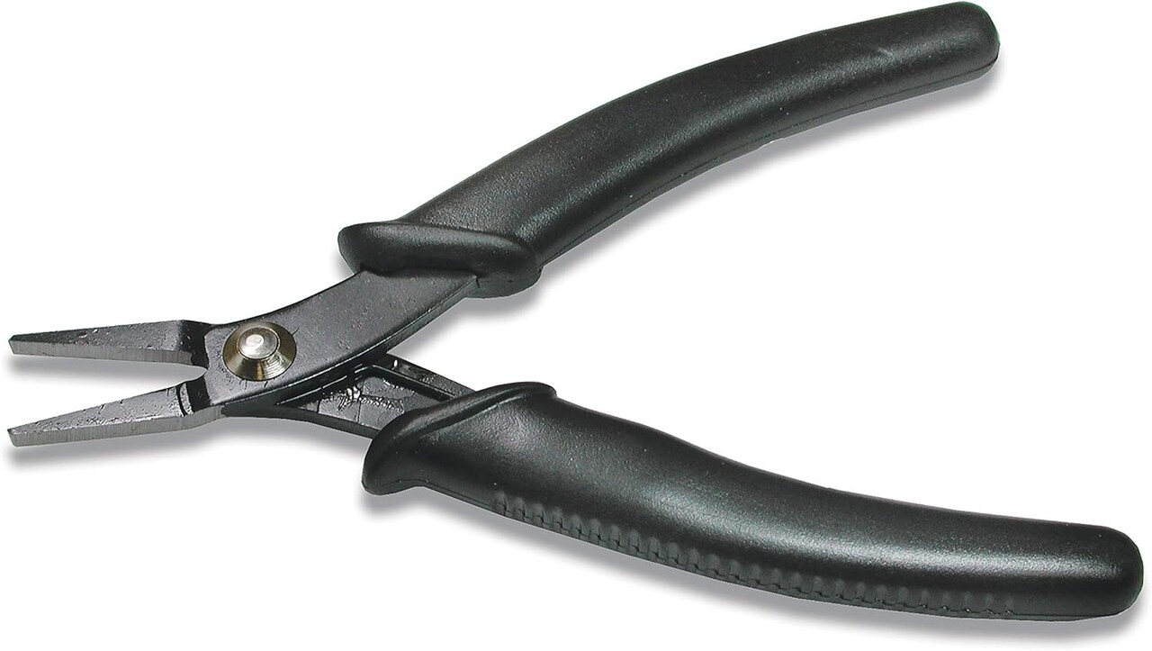 The Beadsmith Hi-Tech Round Nose Pliers,with high Carbon Steel Head, Black Comfort Grip Handle with Spring, Tool for Jewelry Making, Electronics or Micro Mechanics